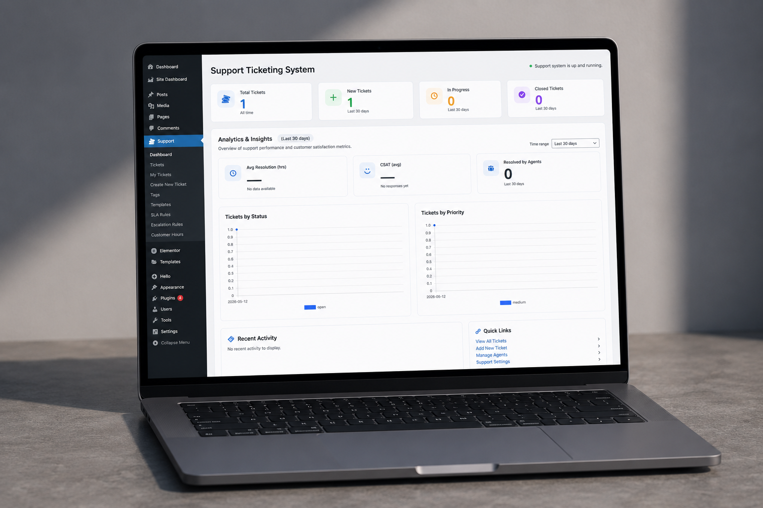 Ticketing System Plugin preview